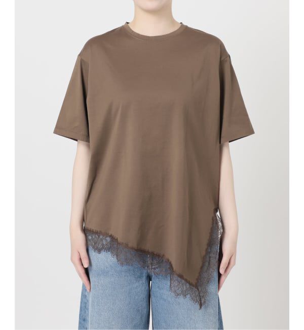 journal standard L'essage「レースイレギュラーヘムTシャツ」|Tシャツ・カットソー|