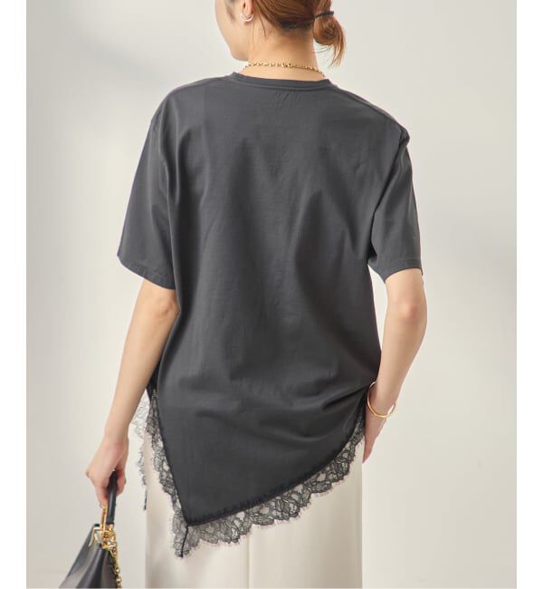 journal standard L'essage「レースイレギュラーヘムTシャツ」|Tシャツ・カットソー|
