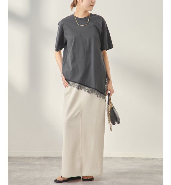 journal standard L'essage「レースイレギュラーヘムTシャツ」|Tシャツ・カットソー|