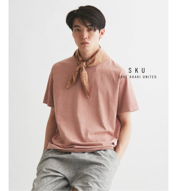 JOURNAL STANDARD「SAVE KHAKI UNITED / リサイクルコットン ジャージー Tシャツ」|Tシャツ・カットソー|ピンク