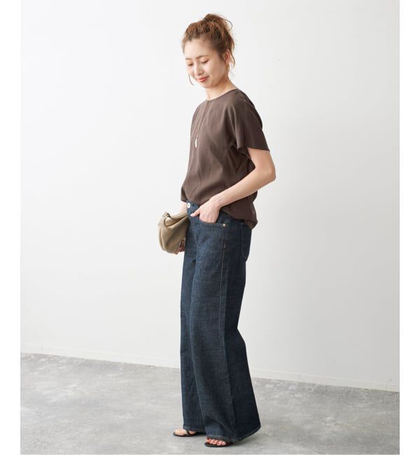 Spick and Span「《手洗い可》ハイブリッドリネンTブラウス」|シャツ・ブラウス|
