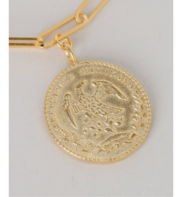 NOBLE「chibi jewels/チビジュエルズ rectangle chain Mex Coin Necklace」|ネックレス|