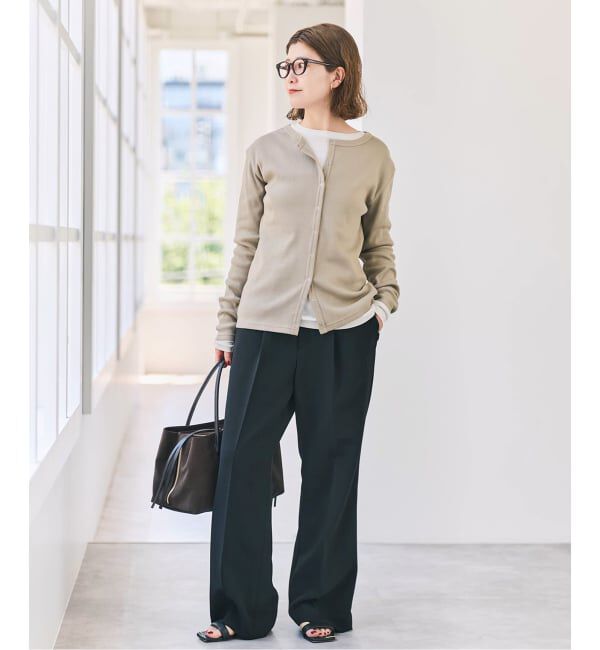 Spick and Span「《2枚セット / 予約》カーデ*ロンTレイヤードジャージ」|Tシャツ・カットソー|