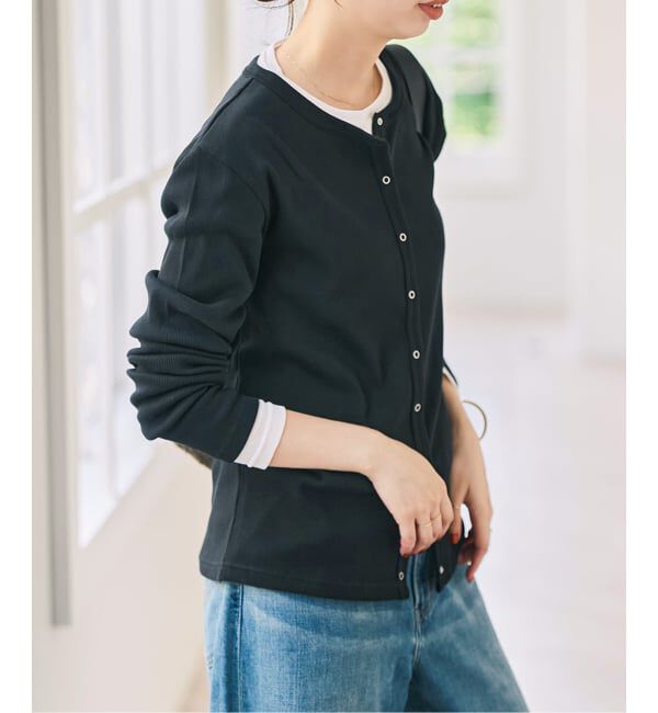 Spick and Span「《2枚セット / 予約》カーデ*ロンTレイヤードジャージ」|Tシャツ・カットソー|