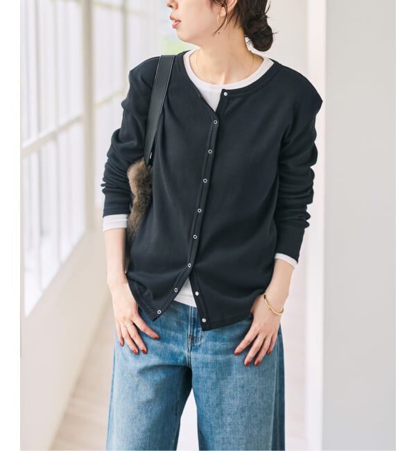 Spick and Span「《2枚セット / 予約》カーデ*ロンTレイヤードジャージ」|Tシャツ・カットソー|