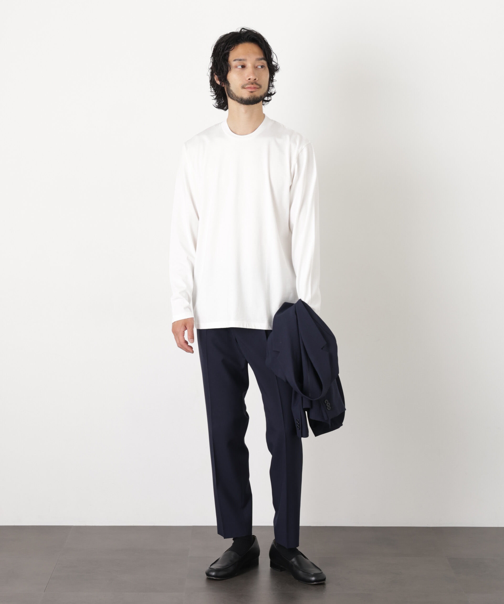 nano･universe「ジャケT(R) クルーネック 長袖」|Tシャツ・カットソー|