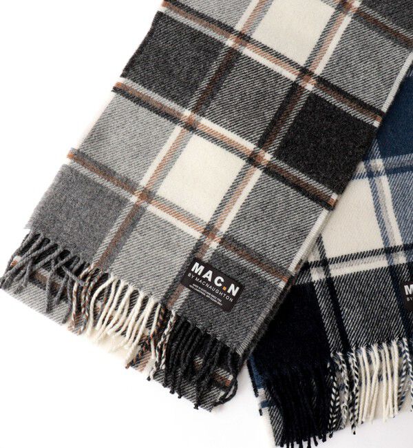 NOLLEY'S goodman「【MAC.N/マックエヌ】Lambswool Hoy Scarf 25」|ストール|グレー系1