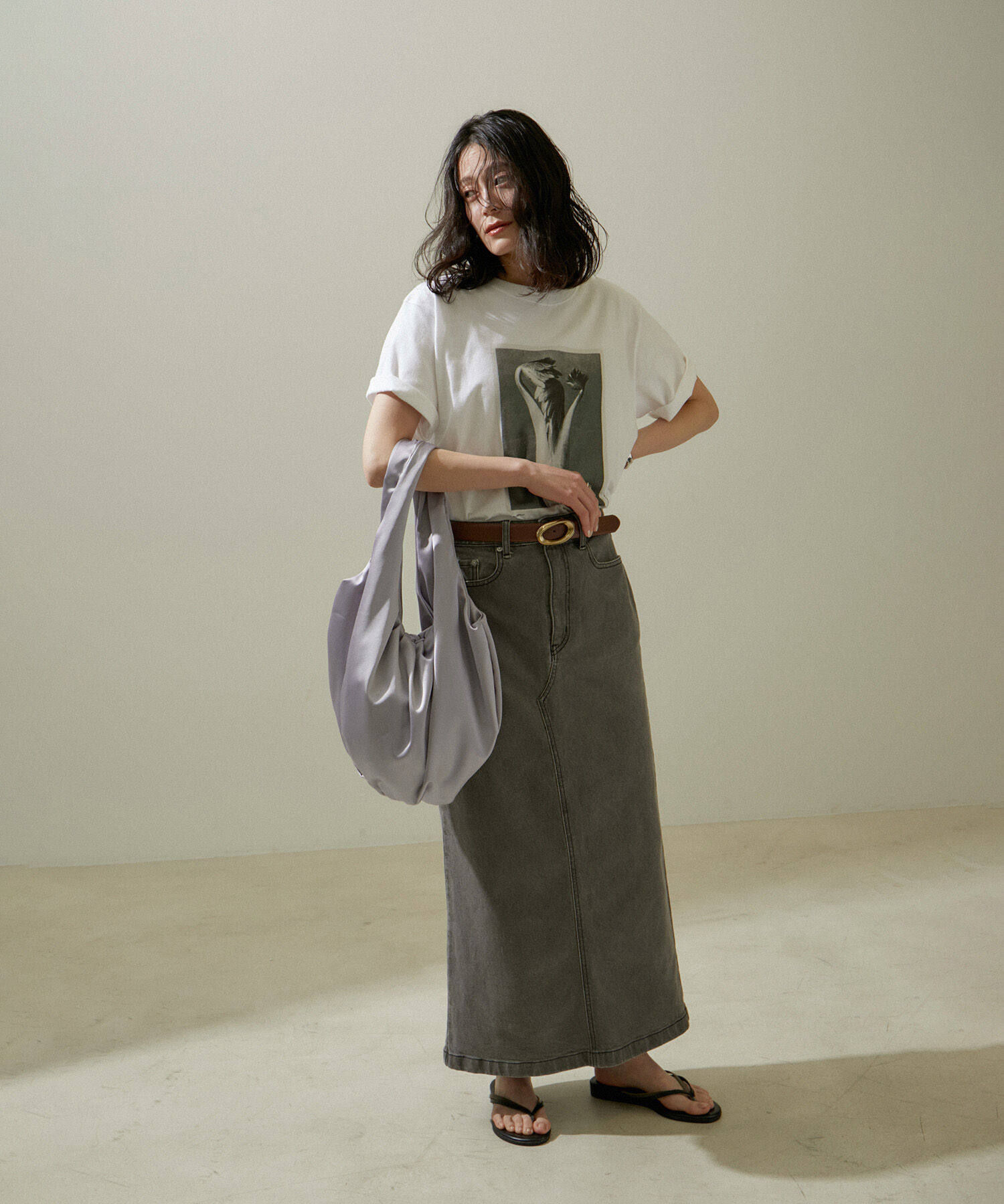 SALON adam et rope'「サテンラウンドトートバッグ」|トートバッグ|
