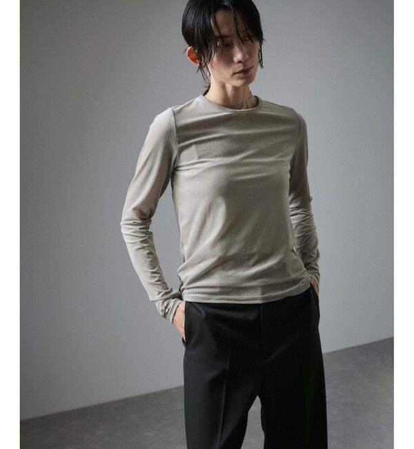 SALON adam et rope'「シアーベロアクルーネックPO」|Tシャツ・カットソー|