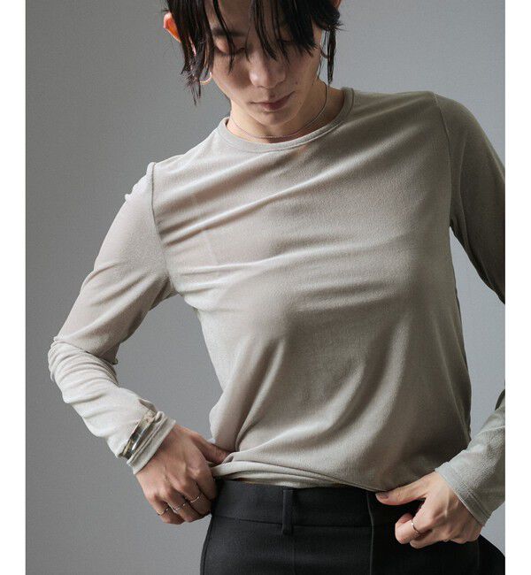 SALON adam et rope'「シアーベロアクルーネックPO」|Tシャツ・カットソー|
