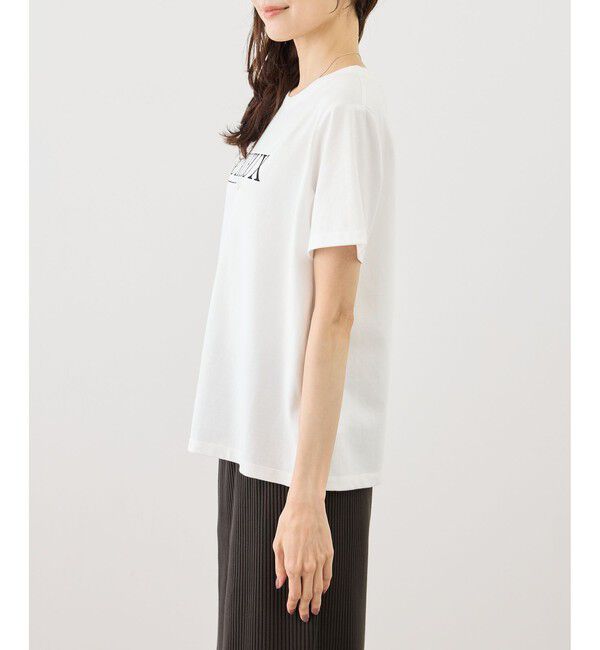 Rope&rsquo;Picnic「パール付きロゴTシャツ/UVカット・接触冷感・汗染み防止」|Tシャツ・カットソー|