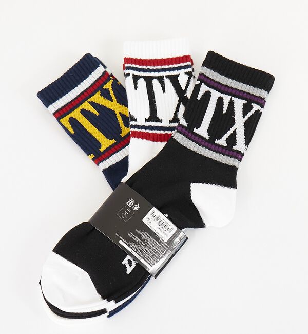 ABAHOUSE「【Dickies / ディッキーズ】3P DKTXロゴソックス/3足パックロゴ靴」|ソックス|