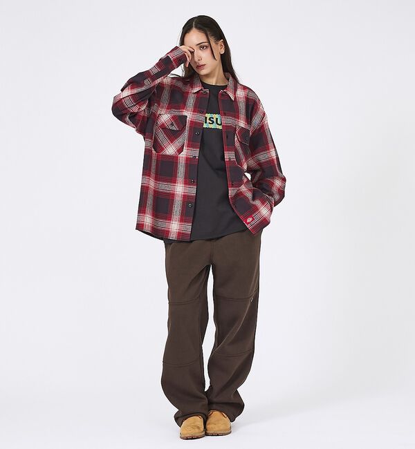ABAHOUSE「【Dickies / ディッキーズ】フランネルチェックシャツ / ユニセックス」|シャツ・ブラウス|