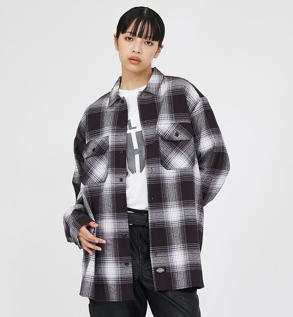 ABAHOUSE「【Dickies / ディッキーズ】フランネルチェックシャツ / ユニセックス」|シャツ・ブラウス|