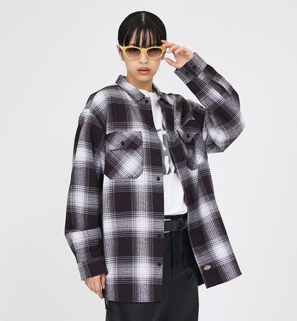 ABAHOUSE「【Dickies / ディッキーズ】フランネルチェックシャツ / ユニセックス」|シャツ・ブラウス|