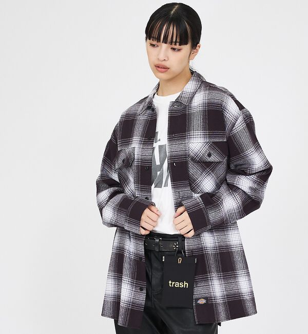 ABAHOUSE「【Dickies / ディッキーズ】フランネルチェックシャツ / ユニセックス」|シャツ・ブラウス|