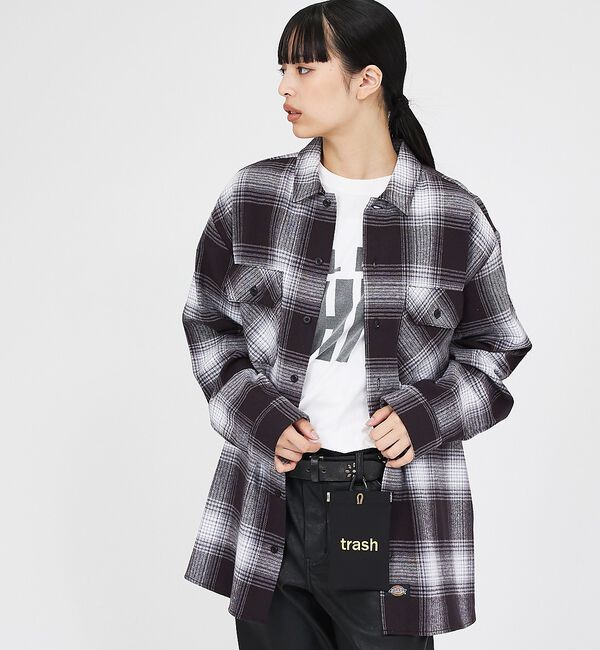 ABAHOUSE「【Dickies / ディッキーズ】フランネルチェックシャツ / ユニセックス」|シャツ・ブラウス|