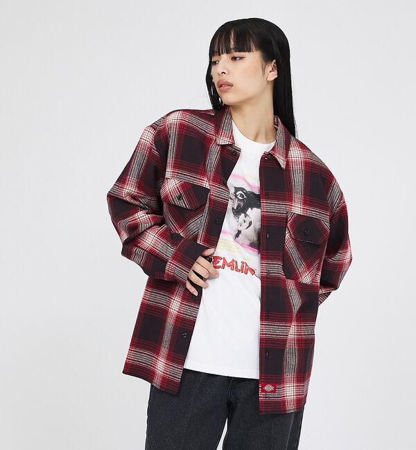 ABAHOUSE「【Dickies / ディッキーズ】フランネルチェックシャツ / ユニセックス」|シャツ・ブラウス|