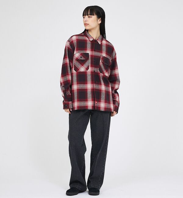 ABAHOUSE「【Dickies / ディッキーズ】フランネルチェックシャツ / ユニセックス」|シャツ・ブラウス|