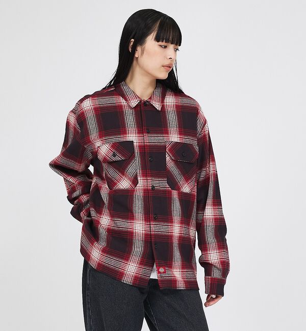 ABAHOUSE「【Dickies / ディッキーズ】フランネルチェックシャツ / ユニセックス」|シャツ・ブラウス|