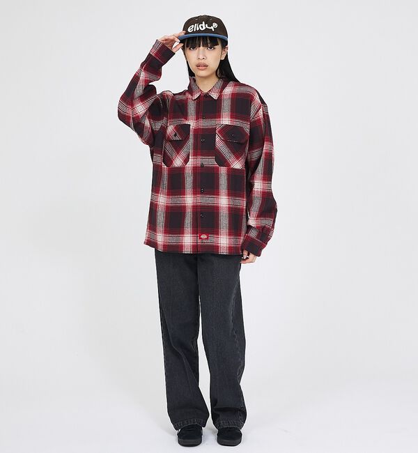 ABAHOUSE「【Dickies / ディッキーズ】フランネルチェックシャツ / ユニセックス」|シャツ・ブラウス|