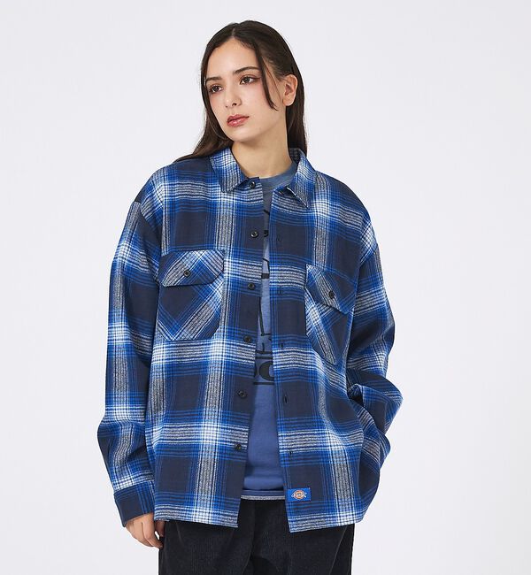 ABAHOUSE「【Dickies / ディッキーズ】フランネルチェックシャツ / ユニセックス」|シャツ・ブラウス|