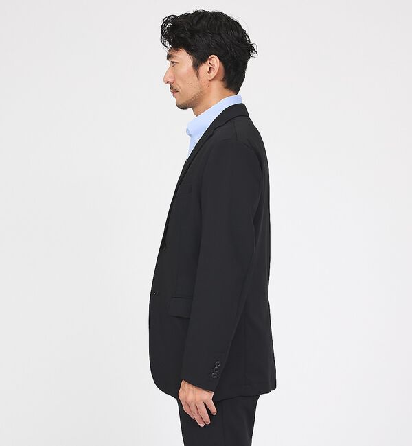 ABAHOUSE「【接触冷感/セットアップ対応】ナイロンジャガード ストレッチ シングルジャケット」|テーラードジャケット|