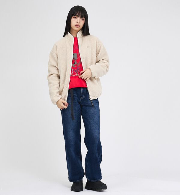 Rouge vif「【RUSSELL ATHLETIC/ラッセル アスレチック】シープボアジップジャ」|パーカー|