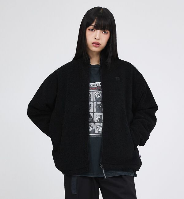 Rouge vif「【RUSSELL ATHLETIC/ラッセル アスレチック】シープボアジップジャ」|パーカー|