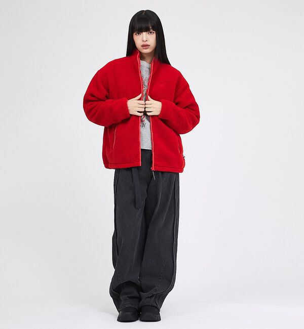 Rouge vif「【RUSSELL ATHLETIC/ラッセル アスレチック】シープボアジップジャ」|パーカー|