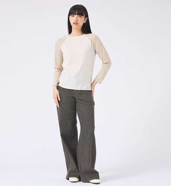 Rouge vif「【JOHNBULL/ジョンブル】ベースボールTEE/ラグランスリーブ【WEB限定」|Tシャツ・カットソー|