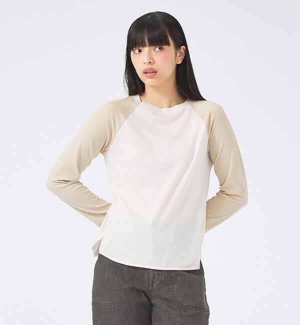 Rouge vif「【JOHNBULL/ジョンブル】ベースボールTEE/ラグランスリーブ【WEB限定」|Tシャツ・カットソー|