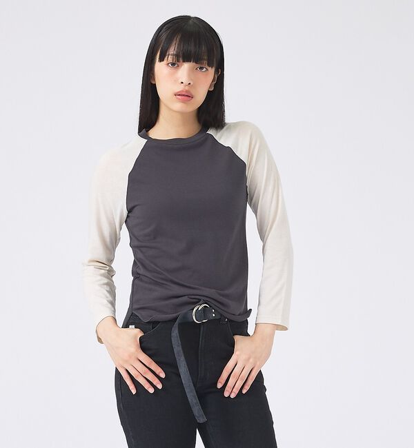 Rouge vif「【JOHNBULL/ジョンブル】ベースボールTEE/ラグランスリーブ【WEB限定」|Tシャツ・カットソー|