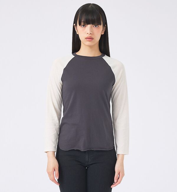 Rouge vif「【JOHNBULL/ジョンブル】ベースボールTEE/ラグランスリーブ【WEB限定」|Tシャツ・カットソー|