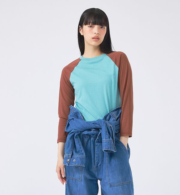 Rouge vif「【JOHNBULL/ジョンブル】ベースボールTEE/ラグランスリーブ【WEB限定」|Tシャツ・カットソー|