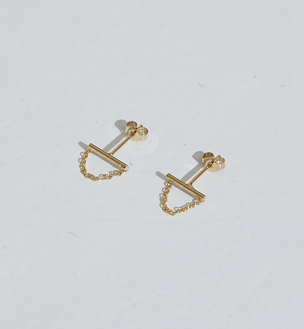 NOMINE「プチチェーンピアス」|ピアス|ゴールド