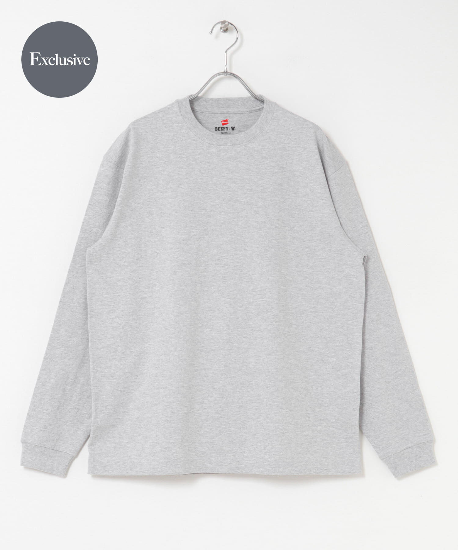 URBAN RESEARCH DOORS「『別注』HANES&times;DOORS　BEEFY-T DOORS FIT LONG-SLEEVE」|Tシャツ・カットソー|グレー