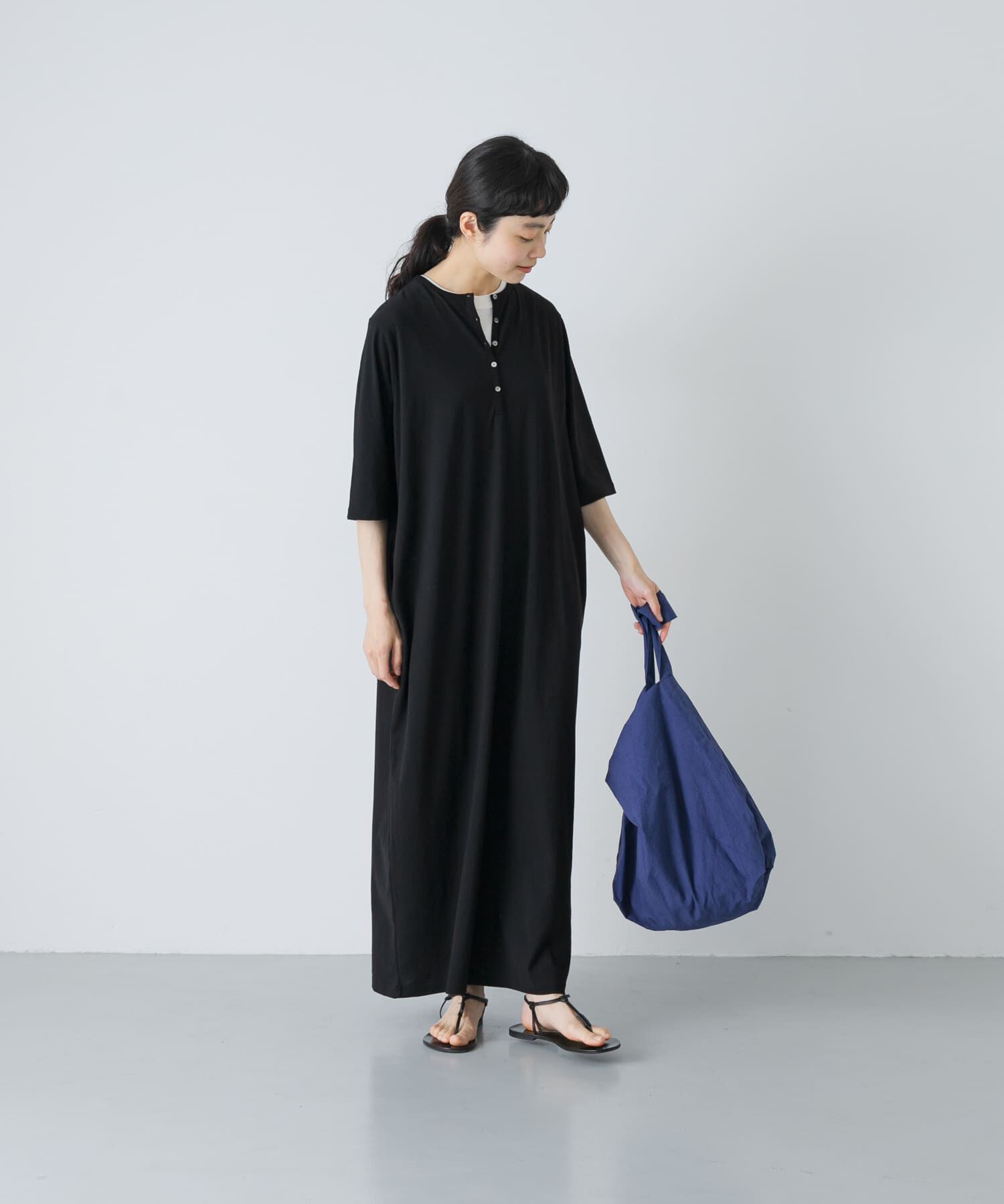 かぐれ「『2サイズ展開』ヘンリーカットワンピース」|ワンピース|