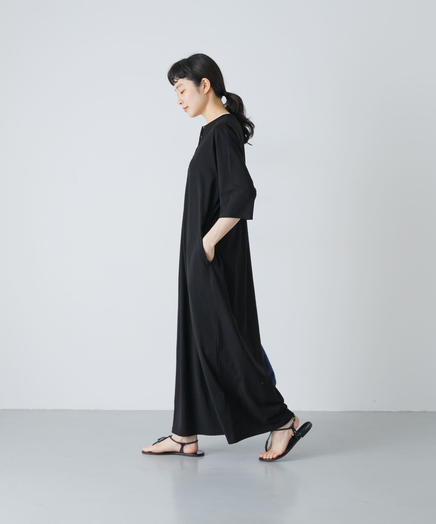 かぐれ「『2サイズ展開』ヘンリーカットワンピース」|ワンピース|