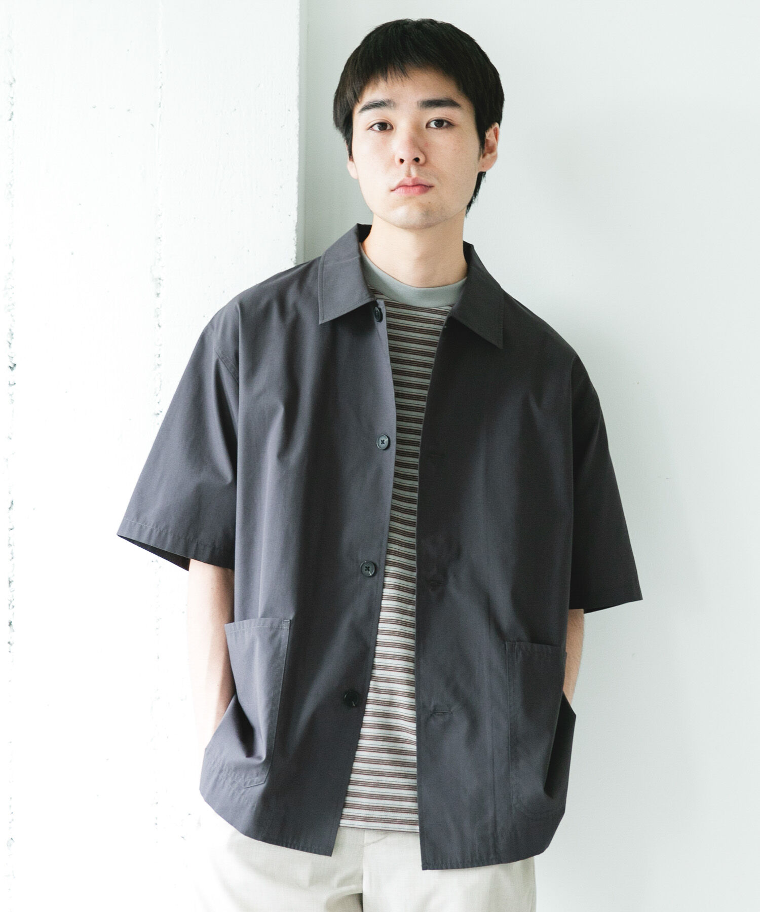 URBAN RESEARCH DOORS「『速乾/ｲｰｼﾞｰｹｱ/UVｶｯﾄ』『URTECH』Aircare ｼｮｰﾄｽﾘｰﾌﾞｼｬ 」|シャツ・ブラウス|