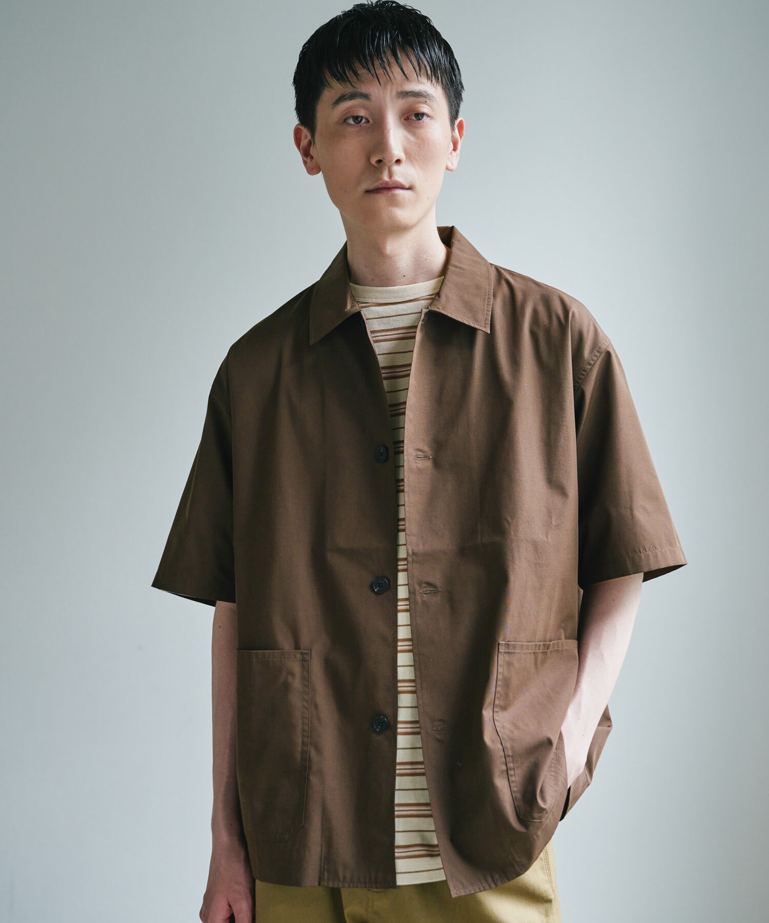 URBAN RESEARCH DOORS「『速乾/ｲｰｼﾞｰｹｱ/UVｶｯﾄ』『URTECH』Aircare ｼｮｰﾄｽﾘｰﾌﾞｼｬ 」|シャツ・ブラウス|