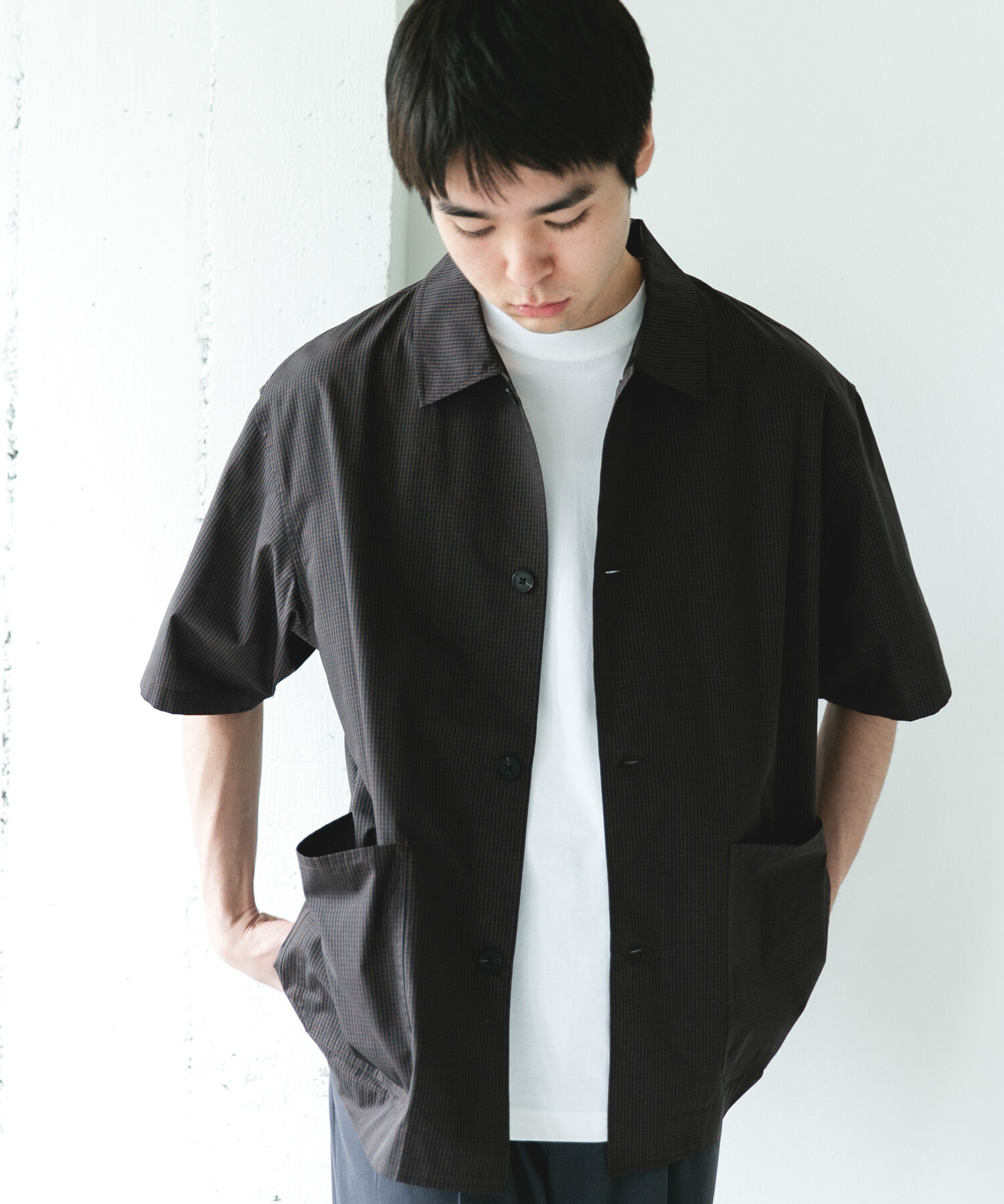 URBAN RESEARCH DOORS「『速乾/ｲｰｼﾞｰｹｱ/UVｶｯﾄ』『URTECH』Aircare ｼｮｰﾄｽﾘｰﾌﾞｼｬ 」|シャツ・ブラウス|