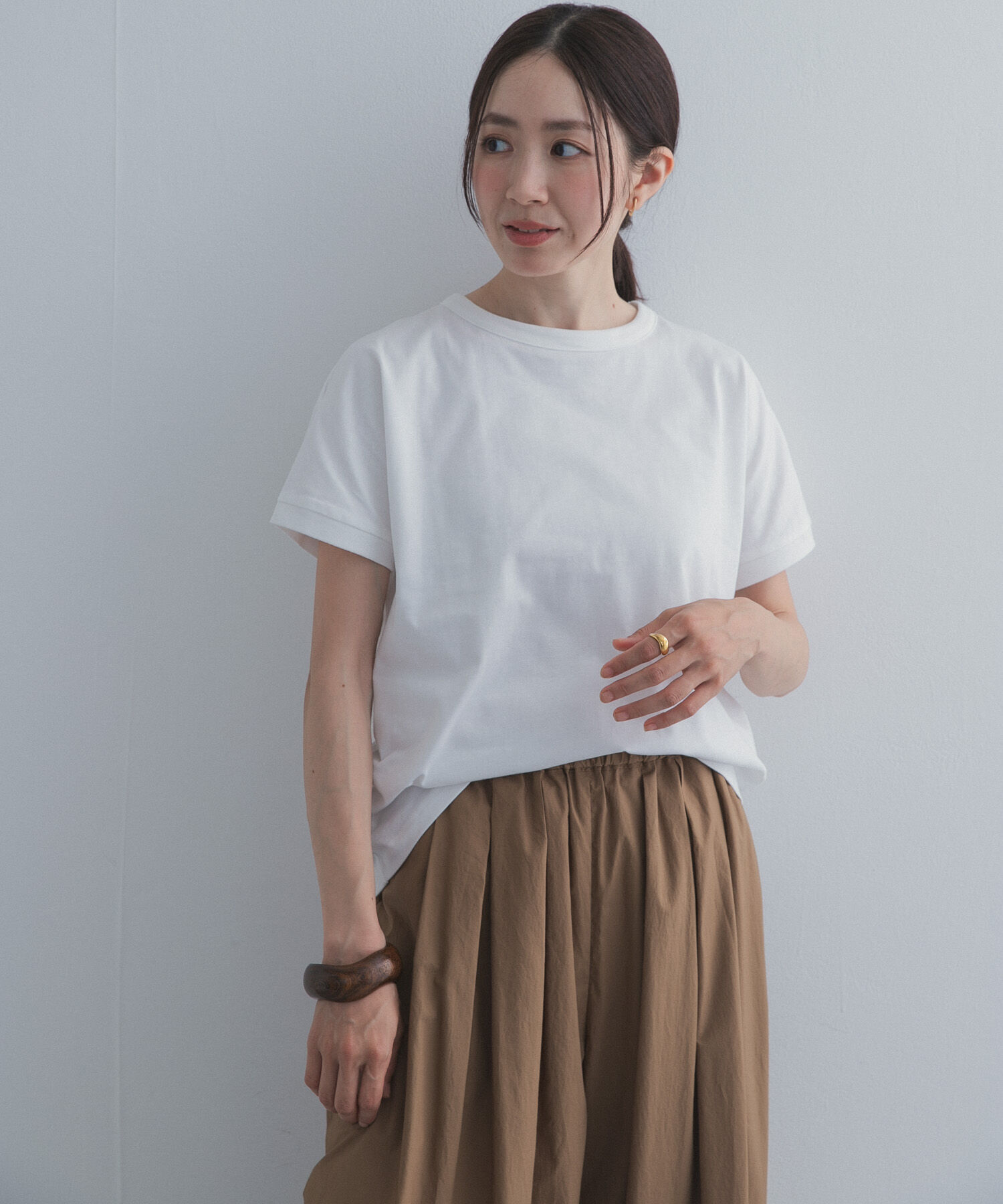 URBAN RESEARCH DOORS「『UR TECH ひやサラクール』バックポイントタックプルオーバー」|Tシャツ・カットソー|