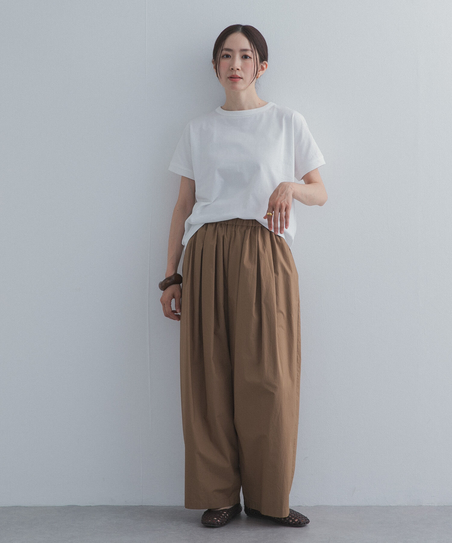 URBAN RESEARCH DOORS「『UR TECH ひやサラクール』バックポイントタックプルオーバー」|Tシャツ・カットソー|