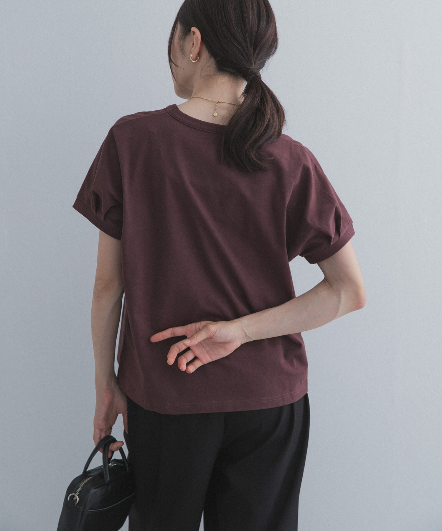 URBAN RESEARCH DOORS「『UR TECH ひやサラクール』バックポイントタックプルオーバー」|Tシャツ・カットソー|