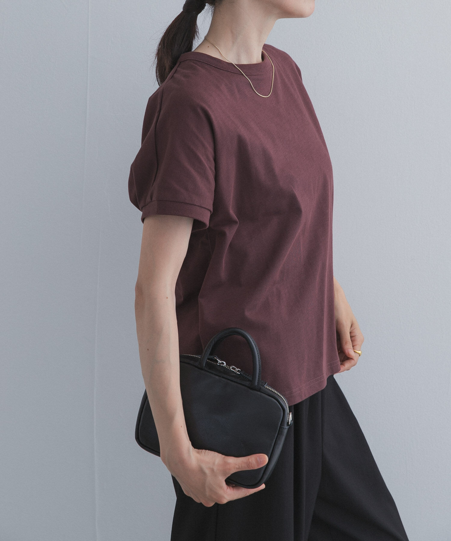 URBAN RESEARCH DOORS「『UR TECH ひやサラクール』バックポイントタックプルオーバー」|Tシャツ・カットソー|