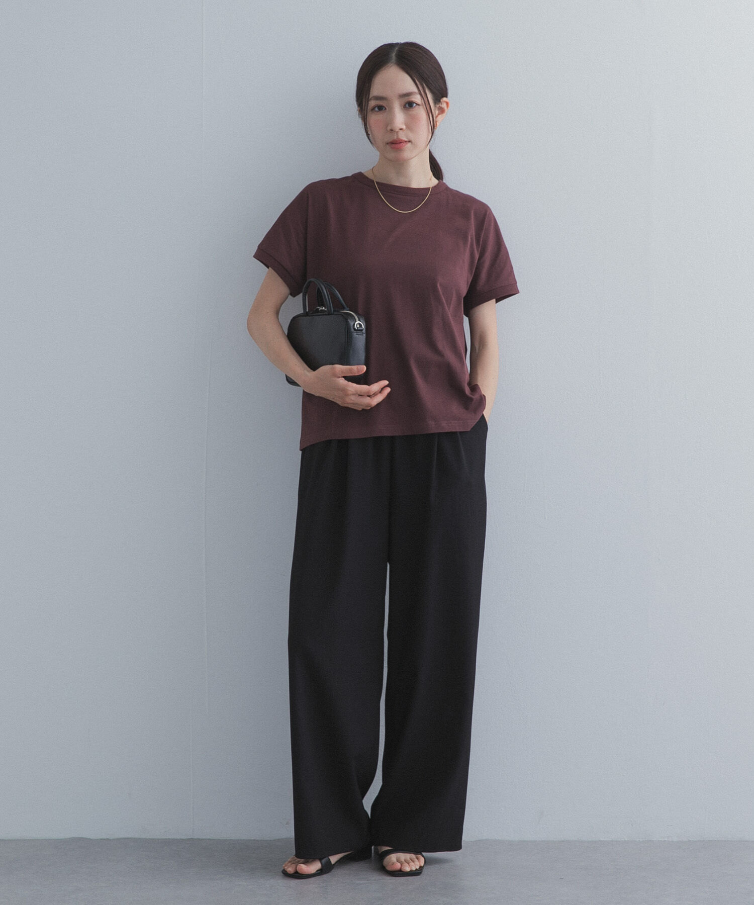 URBAN RESEARCH DOORS「『UR TECH ひやサラクール』バックポイントタックプルオーバー」|Tシャツ・カットソー|