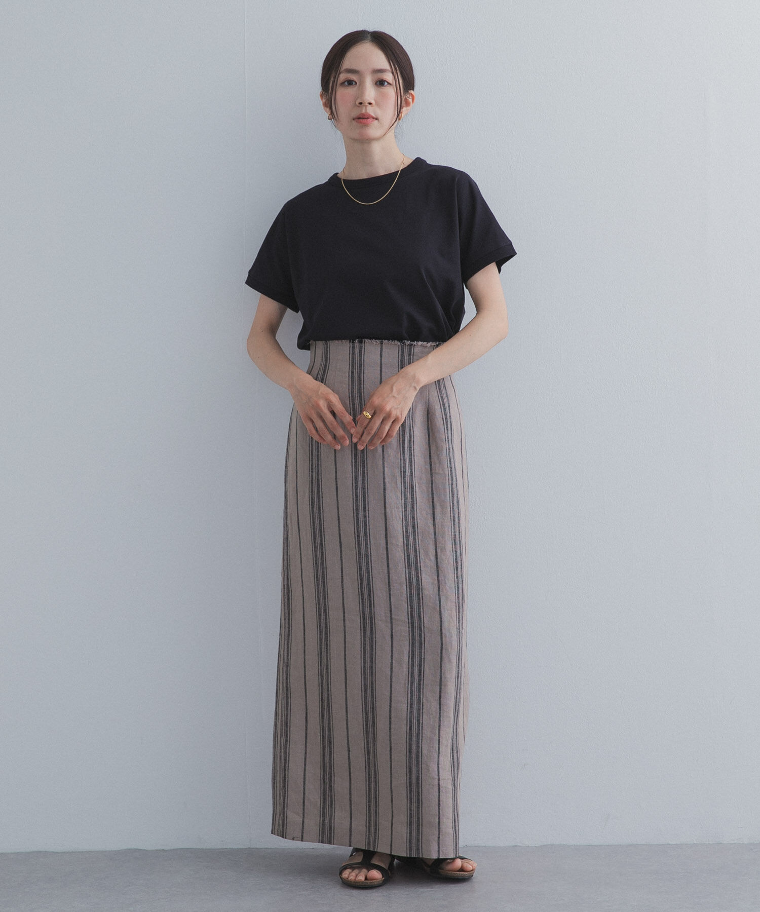 URBAN RESEARCH DOORS「『UR TECH ひやサラクール』バックポイントタックプルオーバー」|Tシャツ・カットソー|