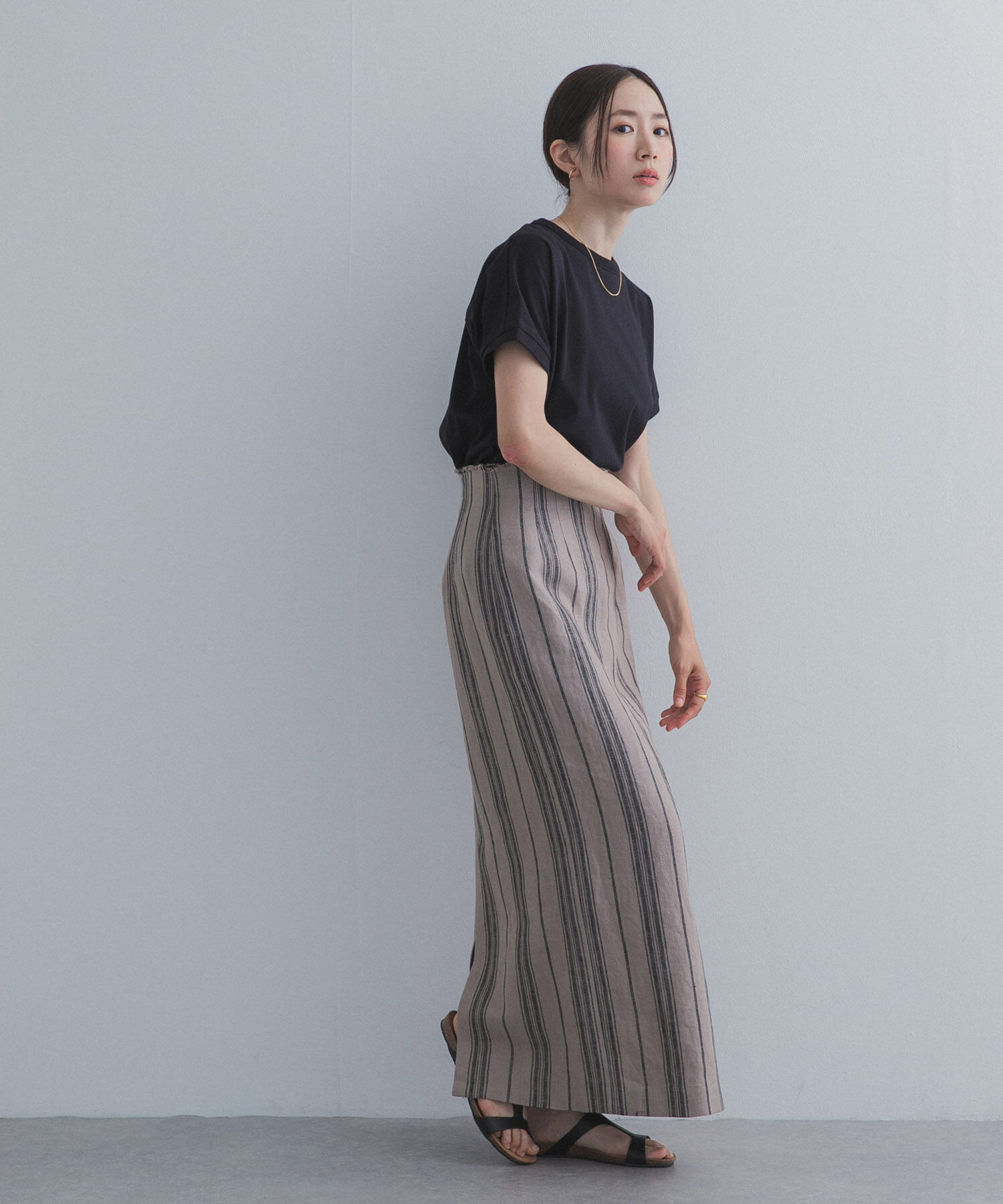 URBAN RESEARCH DOORS「『UR TECH ひやサラクール』バックポイントタックプルオーバー」|Tシャツ・カットソー|