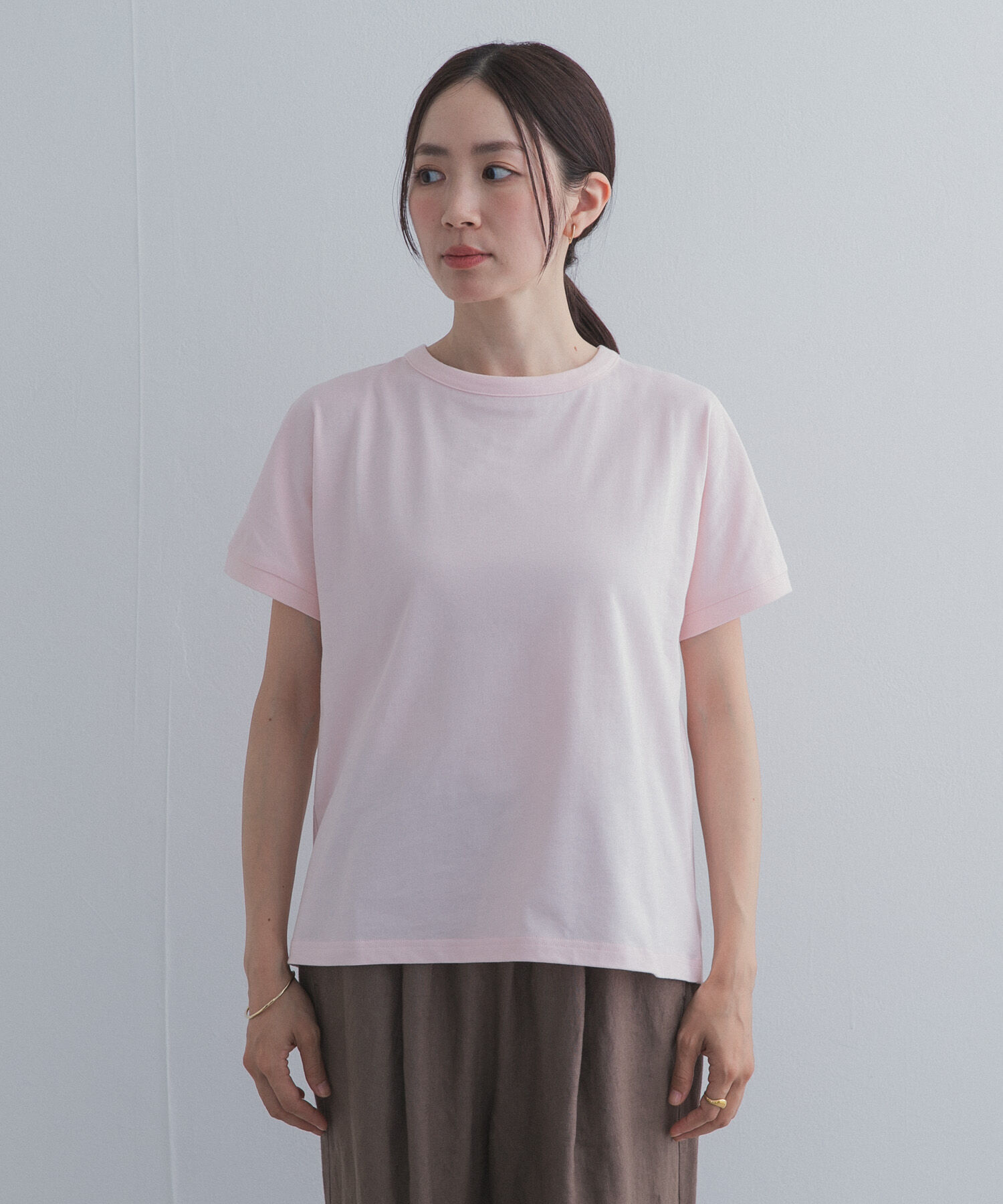 URBAN RESEARCH DOORS「『UR TECH ひやサラクール』バックポイントタックプルオーバー」|Tシャツ・カットソー|